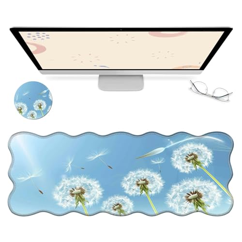 RWUTYTIUL Computer-Schreibtischmatte, wasserdichte Oberfläche, Schreibunterlage mit genähten Kanten, rutschfest, große Maus-Tastaturunterlage für Büro, Zuhause, Arbeit, Gamer, Laptop RWUTYTIUL Computer-Schreibtischmatte, wasserdichte Oberfläche, Schreibunterlage mit genähten Kanten, rutschfest, große Maus-Tastaturunterlage für Büro, Zuhause, Arbeit, Gamer, Laptop von RWUTYTIUL
