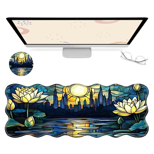 RWUTYTIUL Computer-Schreibtischmatte, wasserdichte Oberfläche, Schreibunterlage mit genähten Kanten, rutschfest, große Maus-Tastaturunterlage für Büro, Zuhause, Arbeit, Gamer, Laptop RWUTYTIUL Computer-Schreibtischmatte, wasserdichte Oberfläche, Schreibunterlage mit genähten Kanten, rutschfest, große Maus-Tastaturunterlage für Büro, Zuhause, Arbeit, Gamer, Laptop von RWUTYTIUL