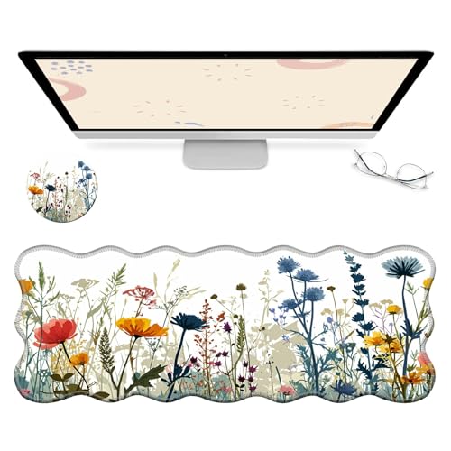 RWUTYTIUL Computer-Schreibtischmatte, wasserdichte Oberfläche, Schreibunterlage mit genähten Kanten, rutschfest, große Maus-Tastaturunterlage für Büro, Zuhause, Arbeit, Gamer, Laptop RWUTYTIUL Computer-Schreibtischmatte, wasserdichte Oberfläche, Schreibunterlage mit genähten Kanten, rutschfest, große Maus-Tastaturunterlage für Büro, Zuhause, Arbeit, Gamer, Laptop von RWUTYTIUL