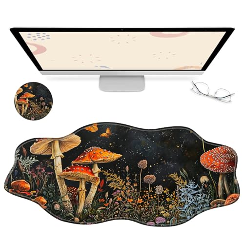 RWUTYTIUL Computer-Schreibtischmatte, wasserdichte Oberfläche, Schreibunterlage mit genähten Kanten, rutschfest, große Maus-Tastaturunterlage für Büro, Zuhause, Arbeit, Gamer, Laptop RWUTYTIUL Computer-Schreibtischmatte, wasserdichte Oberfläche, Schreibunterlage mit genähten Kanten, rutschfest, große Maus-Tastaturunterlage für Büro, Zuhause, Arbeit, Gamer, Laptop von RWUTYTIUL