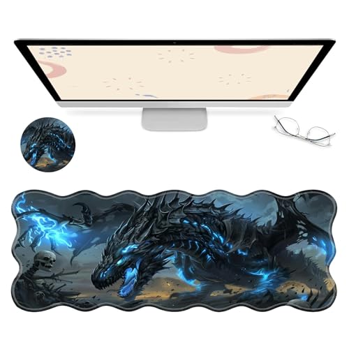 RWUTYTIUL Computer-Schreibtischmatte, wasserdichte Oberfläche, Schreibunterlage mit genähten Kanten, rutschfest, große Maus-Tastaturunterlage für Büro, Zuhause, Arbeit, Gamer, Laptop RWUTYTIUL Computer-Schreibtischmatte, wasserdichte Oberfläche, Schreibunterlage mit genähten Kanten, rutschfest, große Maus-Tastaturunterlage für Büro, Zuhause, Arbeit, Gamer, Laptop von RWUTYTIUL