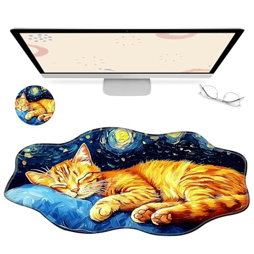 RWUTYTIUL Computer-Schreibtischmatte, wasserdichte Oberfläche, Schreibunterlage mit genähten Kanten, rutschfest, große Maus-Tastaturunterlage für Büro, Zuhause, Arbeit, Gamer, Laptop RWUTYTIUL Computer-Schreibtischmatte, wasserdichte Oberfläche, Schreibunterlage mit genähten Kanten, rutschfest, große Maus-Tastaturunterlage für Büro, Zuhause, Arbeit, Gamer, Laptop von RWUTYTIUL