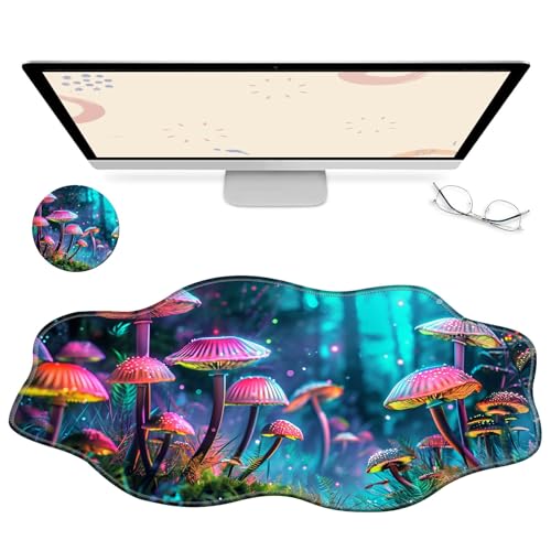 RWUTYTIUL Computer-Schreibtischmatte, wasserdichte Oberfläche, Schreibunterlage mit genähten Kanten, rutschfest, große Maus-Tastaturunterlage für Büro, Zuhause, Arbeit, Gamer, Laptop RWUTYTIUL Computer-Schreibtischmatte, wasserdichte Oberfläche, Schreibunterlage mit genähten Kanten, rutschfest, große Maus-Tastaturunterlage für Büro, Zuhause, Arbeit, Gamer, Laptop von RWUTYTIUL