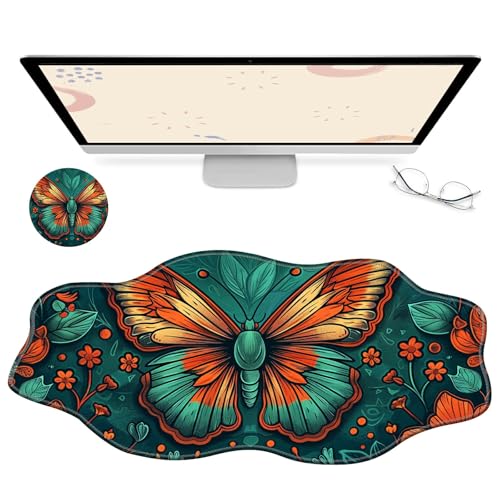 RWUTYTIUL Computer-Schreibtischmatte, wasserdichte Oberfläche, Schreibunterlage mit genähten Kanten, rutschfest, große Maus-Tastaturunterlage für Büro, Zuhause, Arbeit, Gamer, Laptop RWUTYTIUL Computer-Schreibtischmatte, wasserdichte Oberfläche, Schreibunterlage mit genähten Kanten, rutschfest, große Maus-Tastaturunterlage für Büro, Zuhause, Arbeit, Gamer, Laptop von RWUTYTIUL