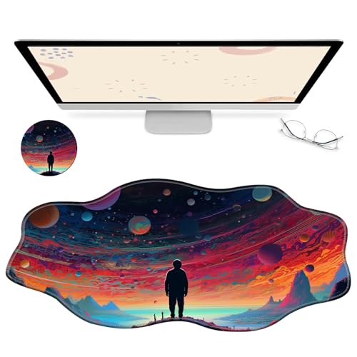 RWUTYTIUL Computer-Schreibtischmatte, wasserdichte Oberfläche, Schreibunterlage mit genähten Kanten, rutschfest, große Maus-Tastaturunterlage für Büro, Zuhause, Arbeit, Gamer, Laptop RWUTYTIUL Computer-Schreibtischmatte, wasserdichte Oberfläche, Schreibunterlage mit genähten Kanten, rutschfest, große Maus-Tastaturunterlage für Büro, Zuhause, Arbeit, Gamer, Laptop von RWUTYTIUL