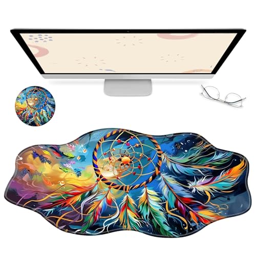 RWUTYTIUL Computer-Schreibtischmatte, wasserdichte Oberfläche, Schreibunterlage mit genähten Kanten, rutschfest, große Maus-Tastaturunterlage für Büro, Zuhause, Arbeit, Gamer, Laptop RWUTYTIUL Computer-Schreibtischmatte, wasserdichte Oberfläche, Schreibunterlage mit genähten Kanten, rutschfest, große Maus-Tastaturunterlage für Büro, Zuhause, Arbeit, Gamer, Laptop von RWUTYTIUL