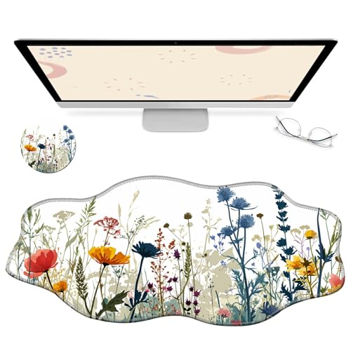 RWUTYTIUL Computer-Schreibtischmatte, wasserdichte Oberfläche, Schreibunterlage mit genähten Kanten, rutschfest, große Maus-Tastaturunterlage für Büro, Zuhause, Arbeit, Gamer, Laptop RWUTYTIUL Computer-Schreibtischmatte, wasserdichte Oberfläche, Schreibunterlage mit genähten Kanten, rutschfest, große Maus-Tastaturunterlage für Büro, Zuhause, Arbeit, Gamer, Laptop von RWUTYTIUL