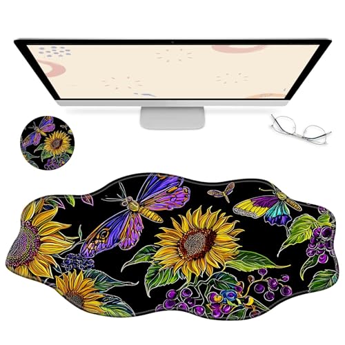RWUTYTIUL Computer-Schreibtischmatte, wasserdichte Oberfläche, Schreibunterlage mit genähten Kanten, rutschfest, große Maus-Tastaturunterlage für Büro, Zuhause, Arbeit, Gamer, Laptop RWUTYTIUL Computer-Schreibtischmatte, wasserdichte Oberfläche, Schreibunterlage mit genähten Kanten, rutschfest, große Maus-Tastaturunterlage für Büro, Zuhause, Arbeit, Gamer, Laptop von RWUTYTIUL