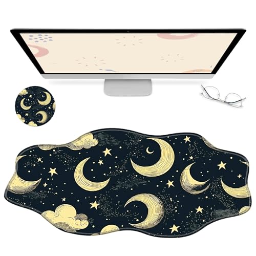 RWUTYTIUL Computer-Schreibtischmatte, wasserdichte Oberfläche, Schreibunterlage mit genähten Kanten, rutschfest, große Maus-Tastaturunterlage für Büro, Zuhause, Arbeit, Gamer, Laptop RWUTYTIUL Computer-Schreibtischmatte, wasserdichte Oberfläche, Schreibunterlage mit genähten Kanten, rutschfest, große Maus-Tastaturunterlage für Büro, Zuhause, Arbeit, Gamer, Laptop von RWUTYTIUL