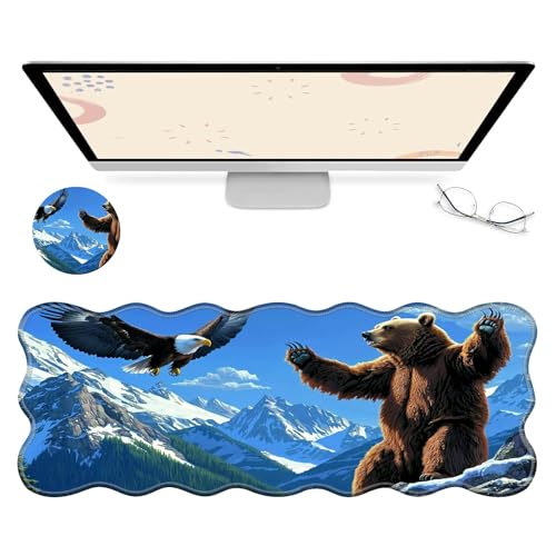 RWUTYTIUL Computer-Schreibtischmatte, wasserdichte Oberfläche, Schreibunterlage mit genähten Kanten, rutschfest, große Maus-Tastaturunterlage für Büro, Zuhause, Arbeit, Gamer, Laptop RWUTYTIUL Computer-Schreibtischmatte, wasserdichte Oberfläche, Schreibunterlage mit genähten Kanten, rutschfest, große Maus-Tastaturunterlage für Büro, Zuhause, Arbeit, Gamer, Laptop von RWUTYTIUL