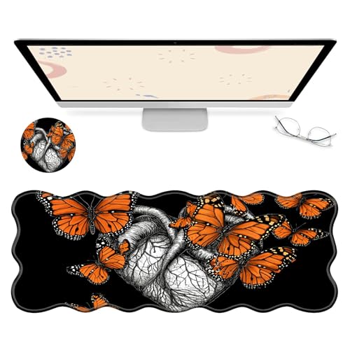 RWUTYTIUL Computer-Schreibtischmatte, wasserdichte Oberfläche, Schreibunterlage mit genähten Kanten, rutschfest, große Maus-Tastaturunterlage für Büro, Zuhause, Arbeit, Gamer, Laptop RWUTYTIUL Computer-Schreibtischmatte, wasserdichte Oberfläche, Schreibunterlage mit genähten Kanten, rutschfest, große Maus-Tastaturunterlage für Büro, Zuhause, Arbeit, Gamer, Laptop von RWUTYTIUL