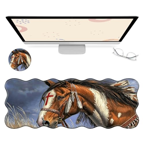 RWUTYTIUL Computer-Schreibtischmatte, wasserdichte Oberfläche, Schreibunterlage mit genähten Kanten, rutschfest, große Maus-Tastaturunterlage für Büro, Zuhause, Arbeit, Gamer, Laptop RWUTYTIUL Computer-Schreibtischmatte, wasserdichte Oberfläche, Schreibunterlage mit genähten Kanten, rutschfest, große Maus-Tastaturunterlage für Büro, Zuhause, Arbeit, Gamer, Laptop von RWUTYTIUL