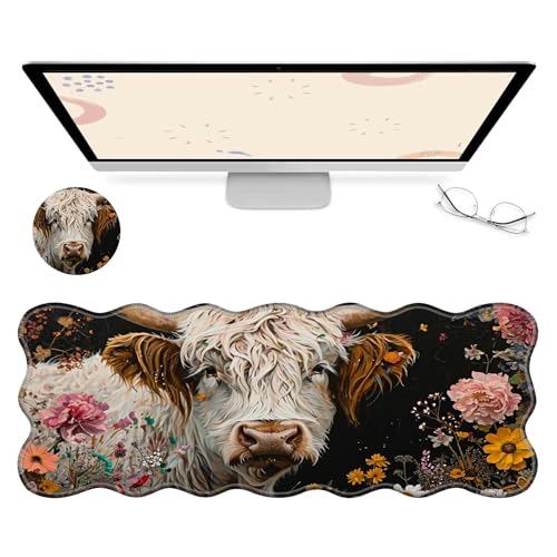 RWUTYTIUL Computer-Schreibtischmatte, wasserdichte Oberfläche, Schreibunterlage mit genähten Kanten, rutschfest, große Maus-Tastaturunterlage für Büro, Zuhause, Arbeit, Gamer, Laptop RWUTYTIUL Computer-Schreibtischmatte, wasserdichte Oberfläche, Schreibunterlage mit genähten Kanten, rutschfest, große Maus-Tastaturunterlage für Büro, Zuhause, Arbeit, Gamer, Laptop von RWUTYTIUL