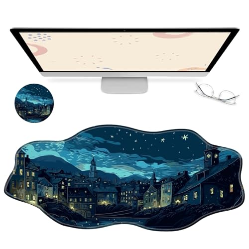 RWUTYTIUL Computer-Schreibtischmatte, wasserdichte Oberfläche, Schreibunterlage mit genähten Kanten, rutschfest, große Maus-Tastaturunterlage für Büro, Zuhause, Arbeit, Gamer, Laptop RWUTYTIUL Computer-Schreibtischmatte, wasserdichte Oberfläche, Schreibunterlage mit genähten Kanten, rutschfest, große Maus-Tastaturunterlage für Büro, Zuhause, Arbeit, Gamer, Laptop von RWUTYTIUL