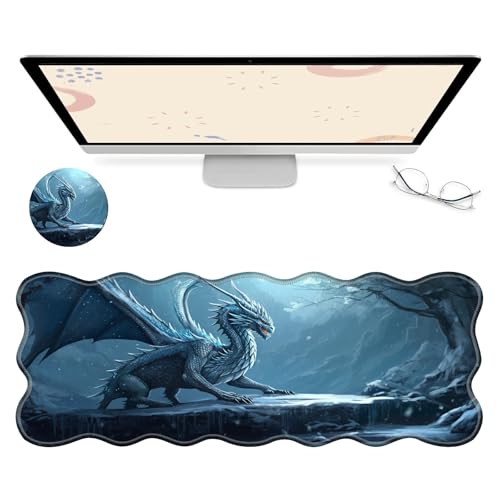RWUTYTIUL Computer-Schreibtischmatte, wasserdichte Oberfläche, Schreibunterlage mit genähten Kanten, rutschfest, große Maus-Tastaturunterlage für Büro, Zuhause, Arbeit, Gamer, Laptop RWUTYTIUL Computer-Schreibtischmatte, wasserdichte Oberfläche, Schreibunterlage mit genähten Kanten, rutschfest, große Maus-Tastaturunterlage für Büro, Zuhause, Arbeit, Gamer, Laptop von RWUTYTIUL