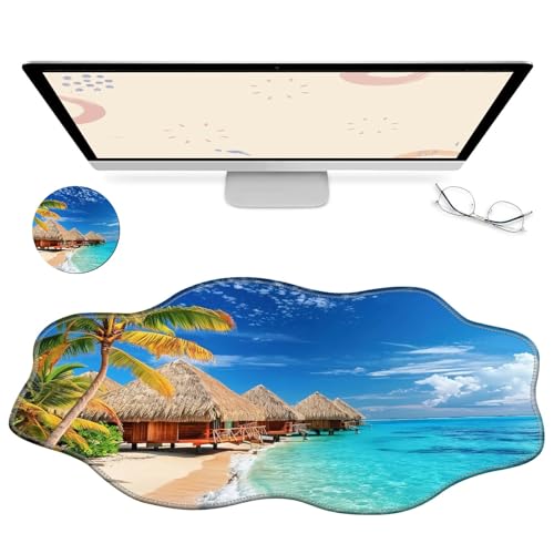 RWUTYTIUL Computer-Schreibtischmatte, wasserdichte Oberfläche, Schreibunterlage mit genähten Kanten, rutschfest, große Maus-Tastaturunterlage für Büro, Zuhause, Arbeit, Gamer, Laptop RWUTYTIUL Computer-Schreibtischmatte, wasserdichte Oberfläche, Schreibunterlage mit genähten Kanten, rutschfest, große Maus-Tastaturunterlage für Büro, Zuhause, Arbeit, Gamer, Laptop von RWUTYTIUL