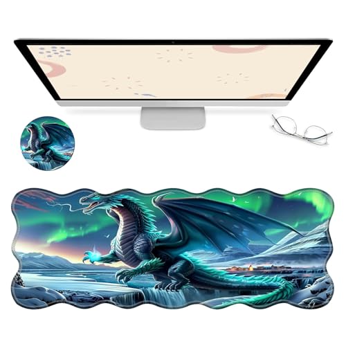 RWUTYTIUL Computer-Schreibtischmatte, wasserdichte Oberfläche, Schreibunterlage mit genähten Kanten, rutschfest, große Maus-Tastaturunterlage für Büro, Zuhause, Arbeit, Gamer, Laptop RWUTYTIUL Computer-Schreibtischmatte, wasserdichte Oberfläche, Schreibunterlage mit genähten Kanten, rutschfest, große Maus-Tastaturunterlage für Büro, Zuhause, Arbeit, Gamer, Laptop von RWUTYTIUL