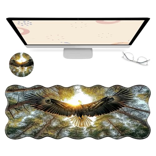 RWUTYTIUL Computer-Schreibtischmatte, wasserdichte Oberfläche, Schreibunterlage mit genähten Kanten, rutschfest, große Maus-Tastaturunterlage für Büro, Zuhause, Arbeit, Gamer, Laptop RWUTYTIUL Computer-Schreibtischmatte, wasserdichte Oberfläche, Schreibunterlage mit genähten Kanten, rutschfest, große Maus-Tastaturunterlage für Büro, Zuhause, Arbeit, Gamer, Laptop von RWUTYTIUL