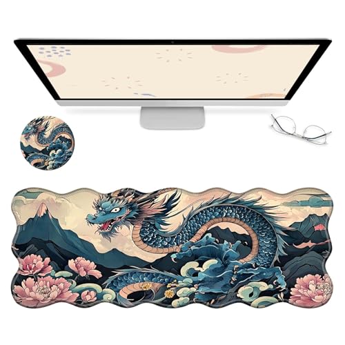 RWUTYTIUL Computer-Schreibtischmatte, wasserdichte Oberfläche, Schreibunterlage mit genähten Kanten, rutschfest, große Maus-Tastaturunterlage für Büro, Zuhause, Arbeit, Gamer, Laptop RWUTYTIUL Computer-Schreibtischmatte, wasserdichte Oberfläche, Schreibunterlage mit genähten Kanten, rutschfest, große Maus-Tastaturunterlage für Büro, Zuhause, Arbeit, Gamer, Laptop von RWUTYTIUL