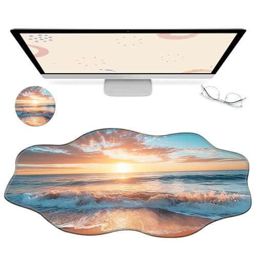 RWUTYTIUL Computer-Schreibtischmatte, wasserdichte Oberfläche, Schreibunterlage mit genähten Kanten, rutschfest, große Maus-Tastaturunterlage für Büro, Zuhause, Arbeit, Gamer, Laptop RWUTYTIUL Computer-Schreibtischmatte, wasserdichte Oberfläche, Schreibunterlage mit genähten Kanten, rutschfest, große Maus-Tastaturunterlage für Büro, Zuhause, Arbeit, Gamer, Laptop von RWUTYTIUL