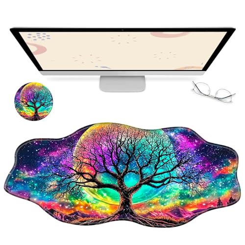 RWUTYTIUL Computer-Schreibtischmatte, wasserdichte Oberfläche, Schreibunterlage mit genähten Kanten, rutschfest, große Maus-Tastaturunterlage für Büro, Zuhause, Arbeit, Gamer, Laptop RWUTYTIUL Computer-Schreibtischmatte, wasserdichte Oberfläche, Schreibunterlage mit genähten Kanten, rutschfest, große Maus-Tastaturunterlage für Büro, Zuhause, Arbeit, Gamer, Laptop von RWUTYTIUL