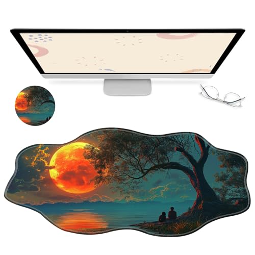 RWUTYTIUL Computer-Schreibtischmatte, wasserdichte Oberfläche, Schreibunterlage mit genähten Kanten, rutschfest, große Maus-Tastaturunterlage für Büro, Zuhause, Arbeit, Gamer, Laptop RWUTYTIUL Computer-Schreibtischmatte, wasserdichte Oberfläche, Schreibunterlage mit genähten Kanten, rutschfest, große Maus-Tastaturunterlage für Büro, Zuhause, Arbeit, Gamer, Laptop von RWUTYTIUL