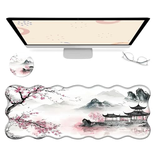 RWUTYTIUL Computer-Schreibtischunterlage, wasserdichte Oberfläche, Schreibunterlage mit genähten Kanten, rutschfest, große Maus-Tastaturunterlage für Büro, Zuhause, Arbeit, Gamer, Laptop RWUTYTIUL Computer-Schreibtischunterlage, wasserdichte Oberfläche, Schreibunterlage mit genähten Kanten, rutschfest, große Maus-Tastaturunterlage für Büro, Zuhause, Arbeit, Gamer, Laptop von RWUTYTIUL
