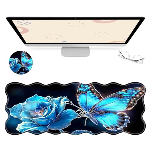 RWUTYTIUL Computer-Schreibtischunterlage, wasserdichte Oberfläche, Schreibunterlage mit genähten Kanten, rutschfest, große Maus-Tastaturunterlage für Büro, Zuhause, Arbeit, Gamer, Laptop RWUTYTIUL Computer-Schreibtischunterlage, wasserdichte Oberfläche, Schreibunterlage mit genähten Kanten, rutschfest, große Maus-Tastaturunterlage für Büro, Zuhause, Arbeit, Gamer, Laptop von RWUTYTIUL