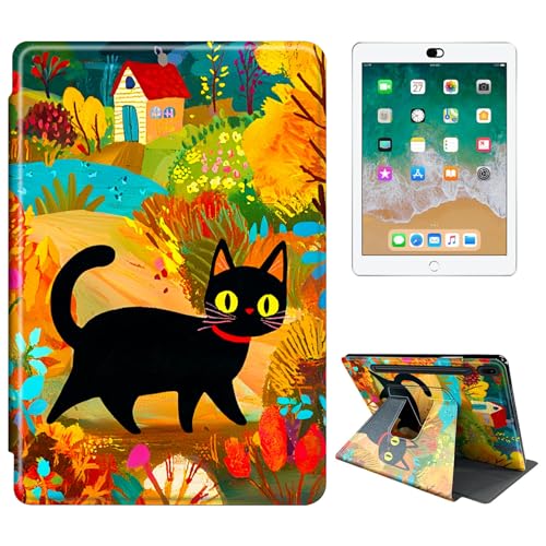 RWUTYTIUL Für Samsung Galaxy Tab S9 11 Zoll 2023/S9 FE 10,9 Zoll SM-X710/X716B/X718U/SM-X510/X516B Tablet Hülle, 360 Grad Drehbar Stoßfest Schutzhülle Stand Case für Frauen Mann Schwarze Katze im RWUTYTIUL Für Samsung Galaxy Tab S9 11 Zoll 2023/S9 FE 10,9 Zoll SM-X710/X716B/X718U/SM-X510/X516B Tablet Hülle, 360 Grad Drehbar Stoßfest Schutzhülle Stand Case für Frauen Mann Schwarze Katze im von RWUTYTIUL