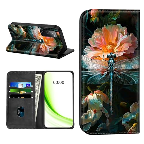 RWUTYTIUL Klapphülle für Samsung Galaxy S20 FE 5G 16,5 cm (6,5 Zoll), mit Kreditkartenfach, stoßfest, magnetische Hülle mit praktischen Kartenfächern, Ständer, Handyhülle, RFID-Blockierung, Blume von RWUTYTIUL