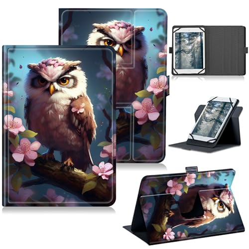RWUTYTIUL Kompatibel mit BOOX Tab Ultra Universal-Tablet-Hülle, 360 Grad drehbarer Ständer, Schutzhülle mit Standfunktion für Boox Tab Ultra ePaper 26,2 cm (10,3 Zoll), Blumenadler von RWUTYTIUL