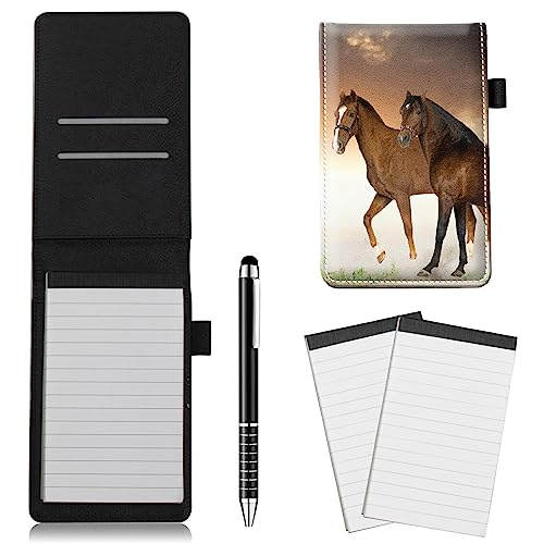 RWUTYTIUL Pocket Notebook 8,6 cm x 14 cm mit Stift 2 Stück Memoheft Pocket Notizblock für Schulbeamter Detektiv Privatdetektiv Kellnerin Studen Reise Feld Arbeit Server Notizblöcke Pferd RWUTYTIUL Pocket Notebook 8,6 cm x 14 cm mit Stift 2 Stück Memoheft Pocket Notizblock für Schulbeamter Detektiv Privatdetektiv Kellnerin Studen Reise Feld Arbeit Server Notizblöcke Pferd von RWUTYTIUL