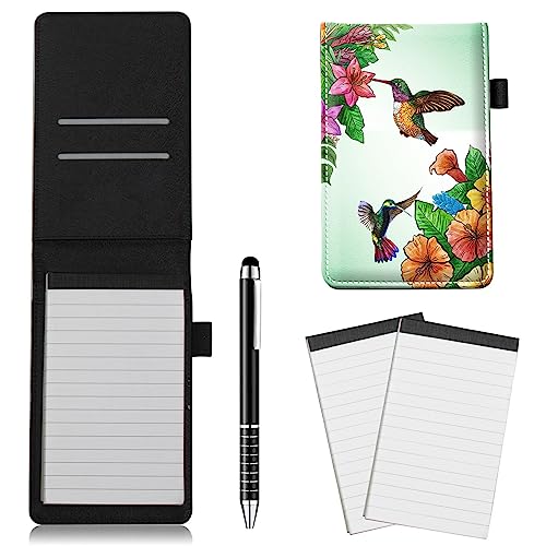 RWUTYTIUL Pocket Notebook mit Stift 2 Stück Memo Book, Pocket Notizblock für Schulbeamter Detektiv Privatdetektiv Kellnerin Studen Reise Feld Arbeit Server Notizblöcke, Kolibri Blume RWUTYTIUL Pocket Notebook mit Stift 2 Stück Memo Book, Pocket Notizblock für Schulbeamter Detektiv Privatdetektiv Kellnerin Studen Reise Feld Arbeit Server Notizblöcke, Kolibri Blume von RWUTYTIUL