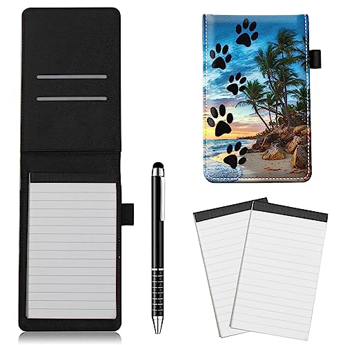 RWUTYTIUL Pocket Notebook mit Stift 2 Stück Memo Book, Pocket Notizblock für Schulbeamter Detektiv Privatdetektiv Kellnerin Studen Reise Feld Arbeit Server Notizblöcke, Strand Hund Pfotenabdruck RWUTYTIUL Pocket Notebook mit Stift 2 Stück Memo Book, Pocket Notizblock für Schulbeamter Detektiv Privatdetektiv Kellnerin Studen Reise Feld Arbeit Server Notizblöcke, Strand Hund Pfotenabdruck von RWUTYTIUL
