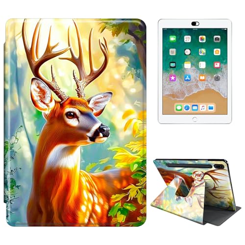 RWUTYTIUL Samsung Galaxy Tab S9 11 Zoll 2023/S9 FE 10,9 Zoll SM-X710/X716B/X718U/SM-X510/X516B Tablet Hülle, 360 Grad Drehbar Stoßfest Schutzhülle Ständer Hülle für Frauen Mann Wald Gelb Hirsch RWUTYTIUL Samsung Galaxy Tab S9 11 Zoll 2023/S9 FE 10,9 Zoll SM-X710/X716B/X718U/SM-X510/X516B Tablet Hülle, 360 Grad Drehbar Stoßfest Schutzhülle Ständer Hülle für Frauen Mann Wald Gelb Hirsch von RWUTYTIUL