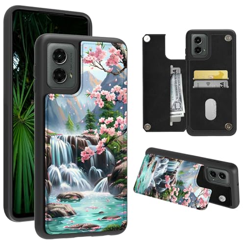 RWUTYTIUL Schutzhülle für Moto G Stylus 5G 2023 16,8 cm (6,6 Zoll), mit Kreditkartenfach, stoßfest, schützend, weiches Silikon, Ständer, doppelter Magnetverschluss, für Motorola G Stylus 5G 2023 von RWUTYTIUL