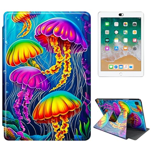 RWUTYTIUL Schutzhülle für Samsung Galaxy Tab A 25,7 cm (10,1 Zoll) 2019 (SM-T510/SM-T515/SM-T517) Tablet-Hülle, 360 Grad drehbar, stoßfest, Schutzhülle mit Ständer, für Damen und Herren, violette von RWUTYTIUL