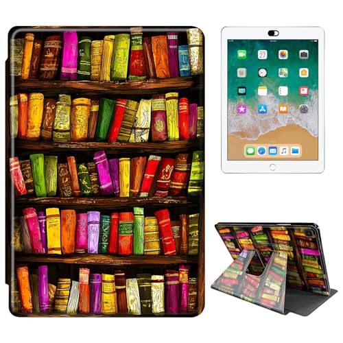 RWUTYTIUL Schutzhülle für Samsung Galaxy Tab A 8,4 Zoll 2020 SM-T307 Tablet, 360 Grad drehbar, stoßfest, Schutzhülle mit Ständer, für Damen und Herren, Kunstbücher von RWUTYTIUL