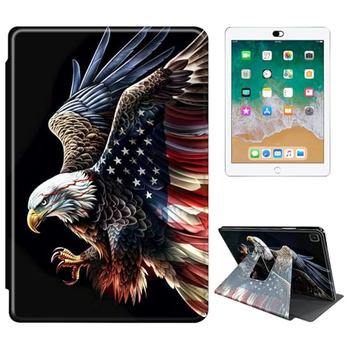 RWUTYTIUL Schutzhülle für Samsung Galaxy Tab A 8,4 Zoll 2020 SM-T307 Tablet, 360 Grad drehbar, stoßfest, Schutzhülle mit Ständer, für Damen und Herren, schwarze Flagge Adler RWUTYTIUL Schutzhülle für Samsung Galaxy Tab A 8,4 Zoll 2020 SM-T307 Tablet, 360 Grad drehbar, stoßfest, Schutzhülle mit Ständer, für Damen und Herren, schwarze Flagge Adler von RWUTYTIUL