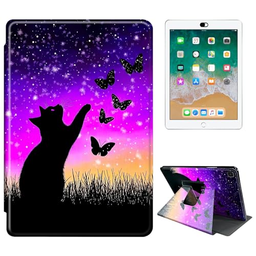 RWUTYTIUL Schutzhülle für Samsung Galaxy Tab A 8,4 Zoll 2020 SM-T307 Tablet, 360 Grad drehbar, stoßfest, Schutzhülle mit Ständer, für Damen und Herren, violett, dunkle Katze RWUTYTIUL Schutzhülle für Samsung Galaxy Tab A 8,4 Zoll 2020 SM-T307 Tablet, 360 Grad drehbar, stoßfest, Schutzhülle mit Ständer, für Damen und Herren, violett, dunkle Katze von RWUTYTIUL