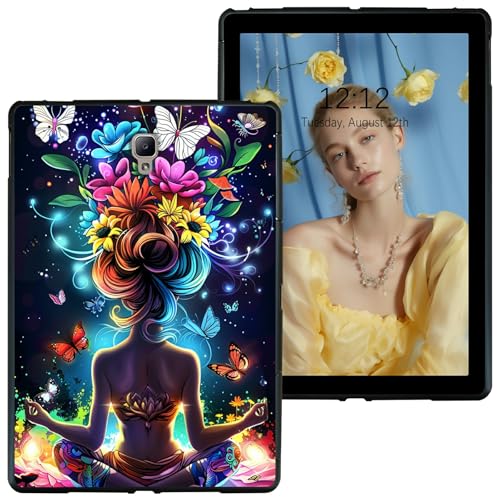 RWUTYTIUL Schutzhülle für Samsung Galaxy Tab A 8 Zoll 2017 (SM-T380/T385), schwarz, stoßfest, flexibel, matt, leicht, TPU, für Galaxy Tab A 8 Zoll 2017, Schmetterlingsmädchen von RWUTYTIUL
