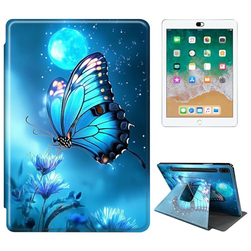 RWUTYTIUL Schutzhülle für Samsung Galaxy Tab S10 Ultra 2024/S9 Ultra 2023/S8 Ultra 2022 14,6 Zoll Tablet Hülle, 360 Grad drehbar, stoßfest, Schutzhülle mit Standfunktion, für Damen und Herren, Blau von RWUTYTIUL