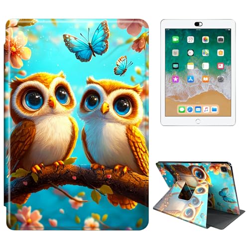 RWUTYTIUL Schutzhülle für Samsung Galaxy Tab S6 10,5 Zoll 2019 SM-T860/T865/T867 Tablet, 360 Grad drehbar, stoßfest, Schutzhülle mit Ständer, für Damen und Herren, Eule Blau RWUTYTIUL Schutzhülle für Samsung Galaxy Tab S6 10,5 Zoll 2019 SM-T860/T865/T867 Tablet, 360 Grad drehbar, stoßfest, Schutzhülle mit Ständer, für Damen und Herren, Eule Blau von RWUTYTIUL