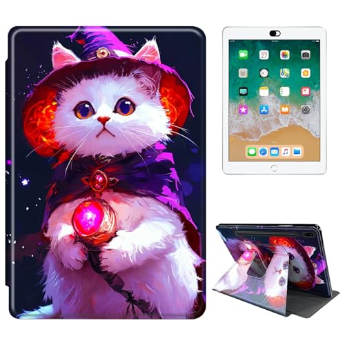 RWUTYTIUL Schutzhülle für Samsung Galaxy Tab S8 Plus 2022 / S7 FE 2021 / S7 Plus 2020 12,4 Zoll Tablet Hülle, 360 Grad drehbar, stoßfest, Schutzhülle mit Standfunktion, für Damen und Herren, Lila Weiß von RWUTYTIUL