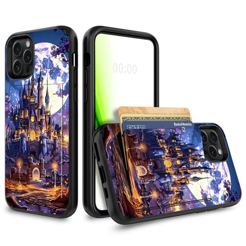 RWUTYTIUL Schutzhülle für iPhone 15 Pro mit Kartenschlitz, Kreditkartenausweis, Bargeld, zweilagig, stoßfest, weiches Silikon, robuste Handyhüllen für iPhone 15 Pro, Lila Schloss RWUTYTIUL Schutzhülle für iPhone 15 Pro mit Kartenschlitz, Kreditkartenausweis, Bargeld, zweilagig, stoßfest, weiches Silikon, robuste Handyhüllen für iPhone 15 Pro, Lila Schloss von RWUTYTIUL