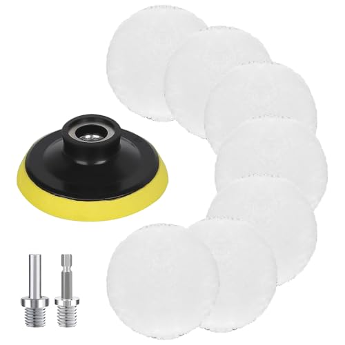RYAN 7 Stücke Polierpads 125mm Polieraufsatz Akkuschrauber mit 1Rundadapter und 2 Griff Polieraufsatz Leicht Austauschbar Polierschwamm für Auto Polierauto Poliermaschine Bohrmaschine RYAN 7 Stücke Polierpads 125mm Polieraufsatz Akkuschrauber mit 1Rundadapter und 2 Griff Polieraufsatz Leicht Austauschbar Polierschwamm für Auto Polierauto Poliermaschine Bohrmaschine von RYAN