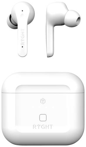 RYGHT LAEKA ANC In Ear Headset Bluetooth® Stereo Weiß Noise Cancelling Headset, Ladecase, Touch-St von RYGHT