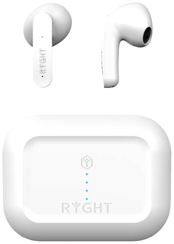 RYGHT MINO In Ear Headset Bluetooth® Stereo Weiß Mikrofon-Rauschunterdrückung Batterieladeanzeige von RYGHT