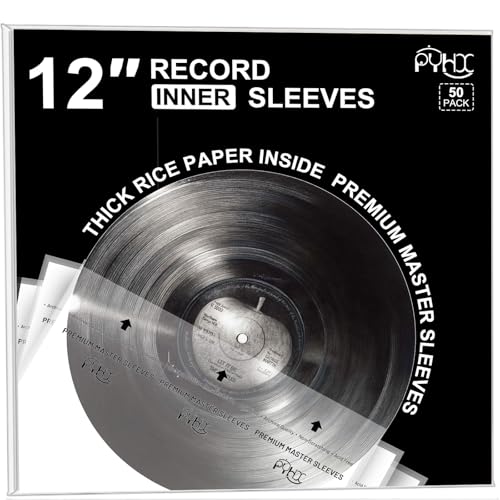 50 x 12 Inch Vinyl Inner Sleeves, Clear 3 Layer LP Album Covers - Archival Anti-Static Rice Paper Inner Sleeves - Vinyl Protective Cover for Vinyl Record Sleeves Inner - 50 Stück 50 x 12 Inch Vinyl Inner Sleeves, Clear 3 Layer LP Album Covers - Archival Anti-Static Rice Paper Inner Sleeves - Vinyl Protective Cover for Vinyl Record Sleeves Inner - 50 Stück von RYHX