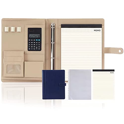 Ordner-Organizer, Padfolio, Notizblock, Portfolio-Hülle, PU-Leder, Business, A4, Kompendium, Dokumente, Executive, Konferenz, mit Hülle for Damen/Herren(Blue) von RYRYR